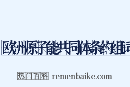 欧洲原子能共同体条约组词是什么意思的图片